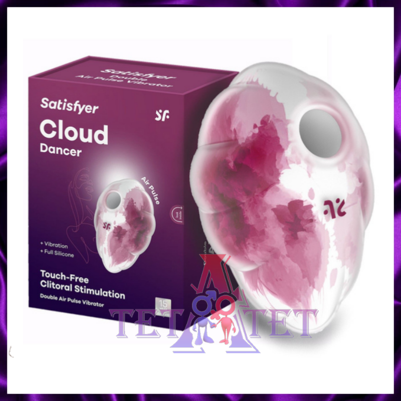 Вакуумно-волновой стимулятор с вибрацией Satisfyer Cloud Dancer красный